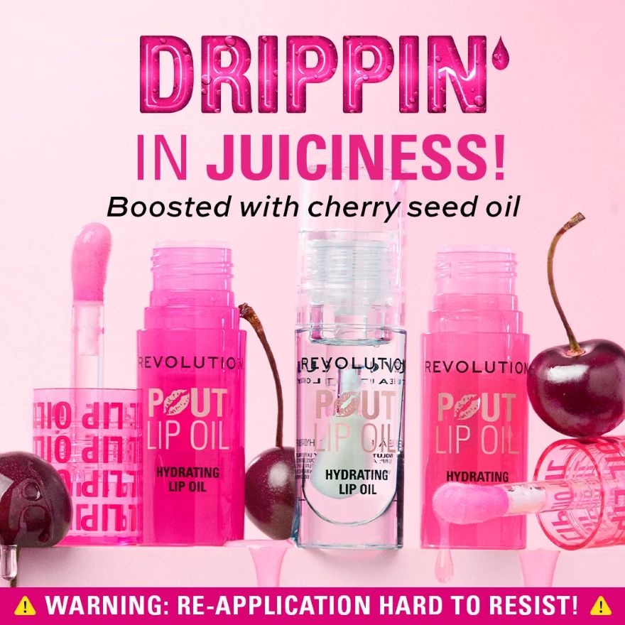 Pout Lip Oil Glam Pink Shimmer