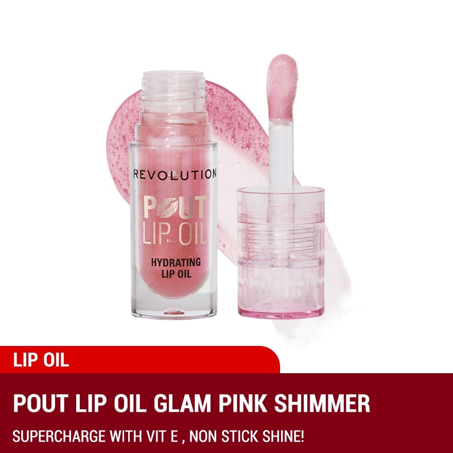 Pout Lip Oil Glam Pink Shimmer