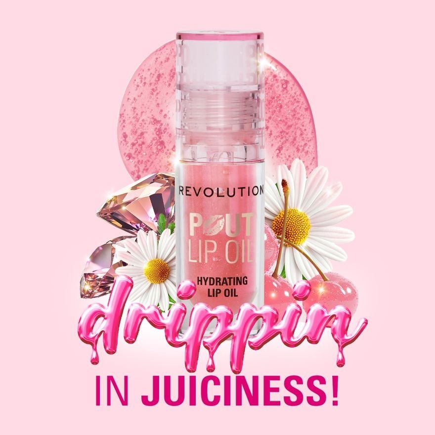 Pout Lip Oil Glam Pink Shimmer