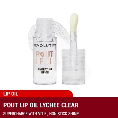 REVOLUTION Pout Lip Oil Lychee Clear