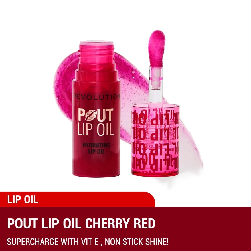Pout Lip Oil Cherry Red