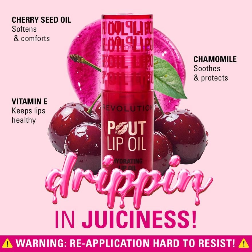 Pout Lip Oil Cherry Red