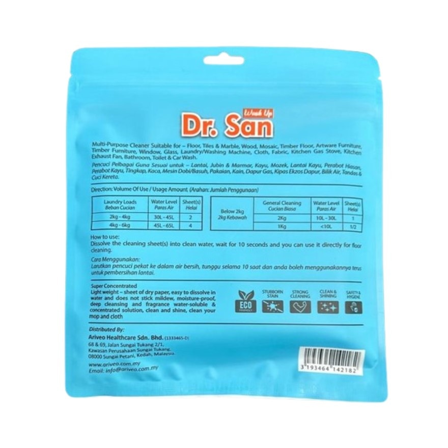 Dr. San Wash-up Multi Purpose Cleaner 30pcs