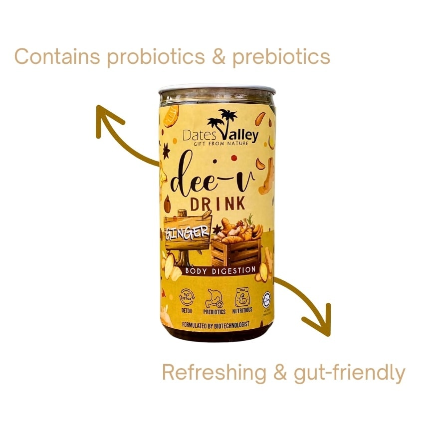 Ginger Prebiotic & Botanical Drink (Less Sweet)