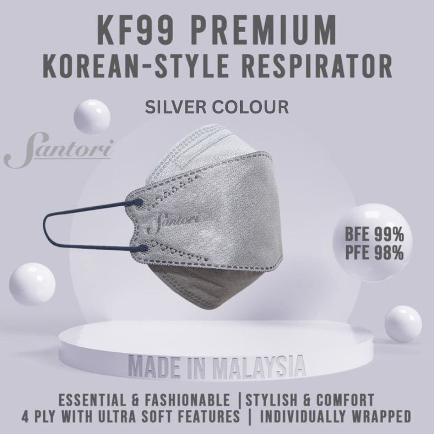 Santori Kf99 Medical Face Mask 20s Silver