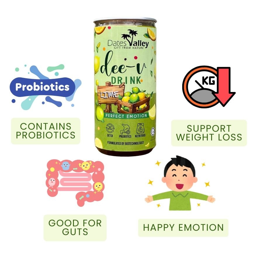 Lime Prebiotic & Botanical Drink (Less Sweet)