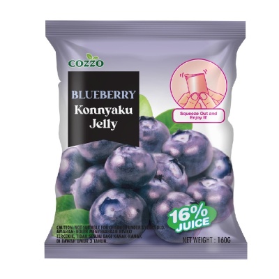 COZZO KONNYAKU - Jushida Konnyaku Jelly Blueberry Flavor 160g