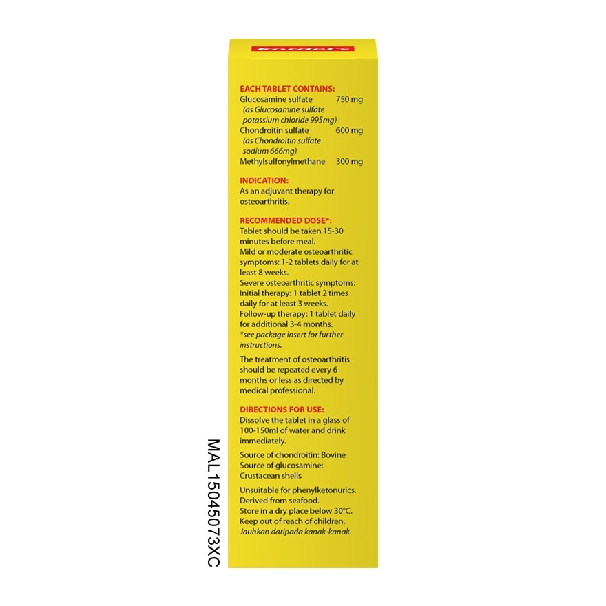 Glucosamine+Chondroitin+MSM Effervescent Tablet 1x15s (*MAL Item)