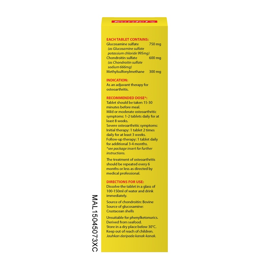 Glucosamine+Chondroitin+MSM Effervescent Tablet 1x15s (*MAL Item)