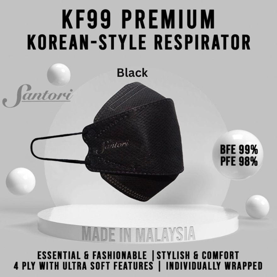 Santori Kf99 Medical Face Mask 20s - Black