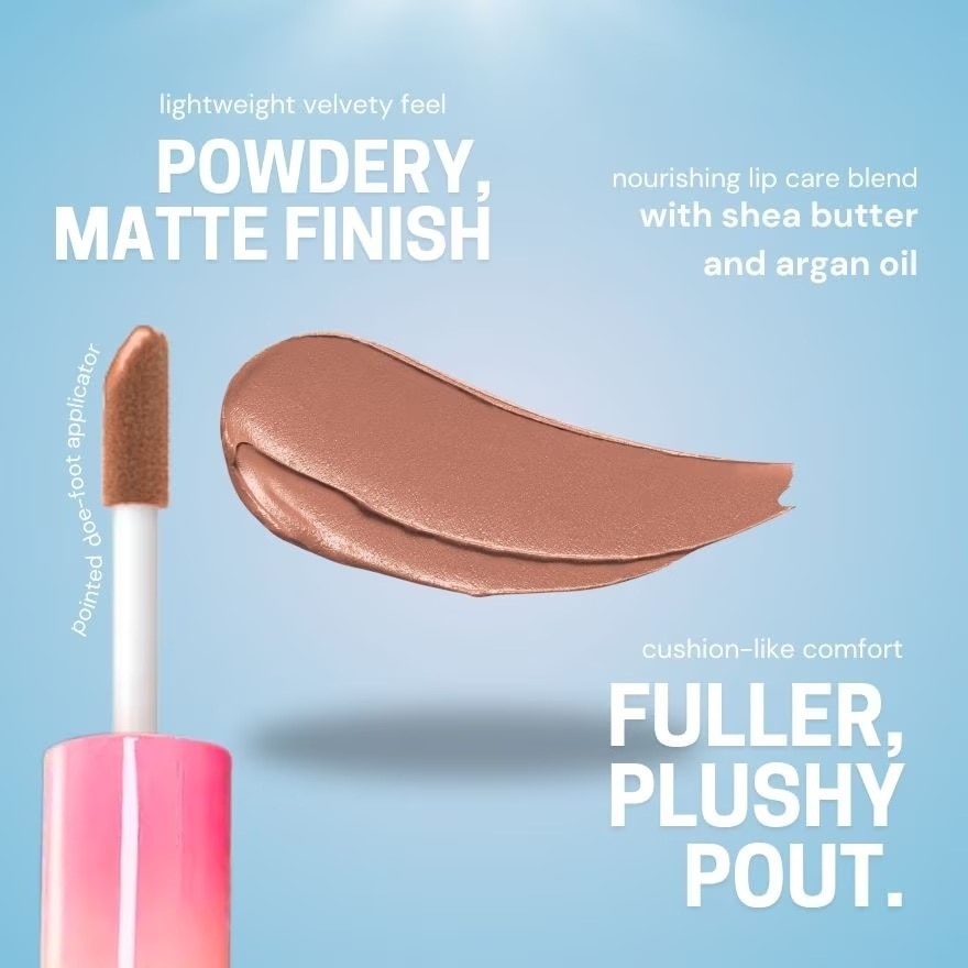 Powder Plush Lip Matte Caramel Nude 5ml