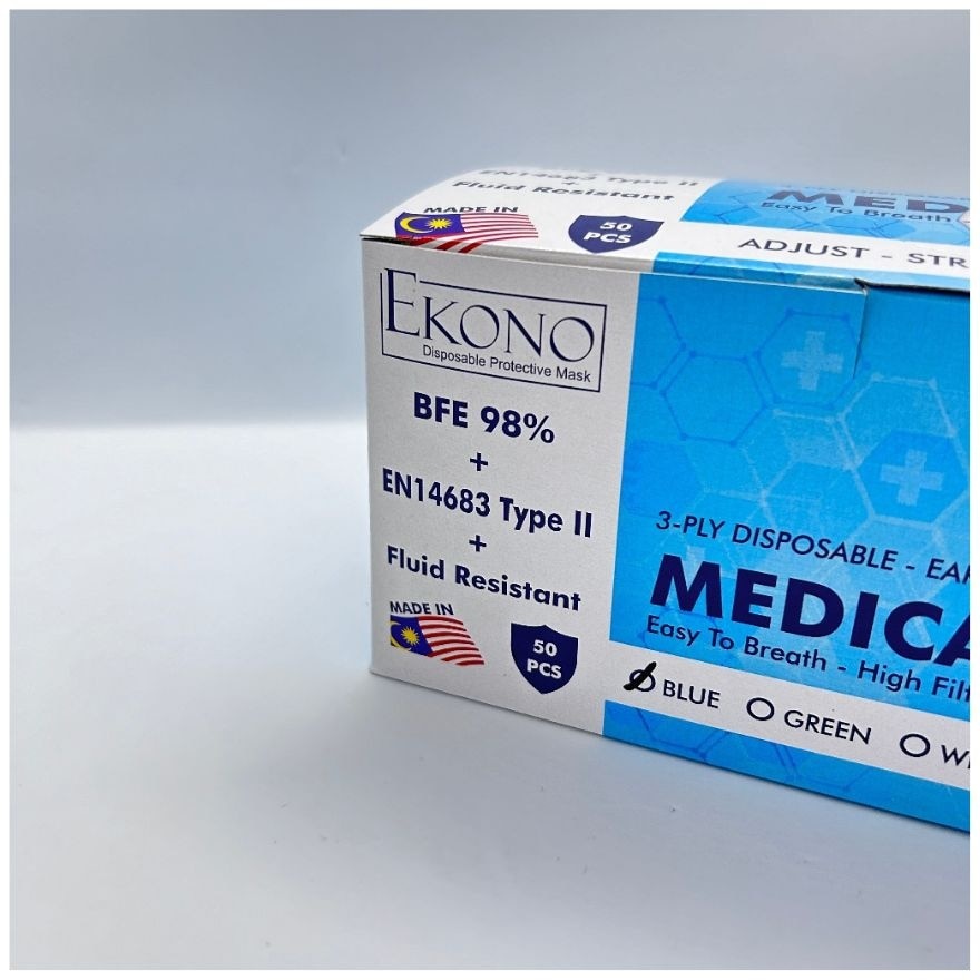 EKONO 3 Ply Medical Face Mask 50s
