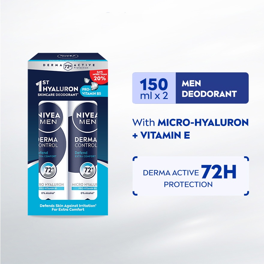 Deodorant Derma Control Defend Spray Twin Pack 2x150ml image