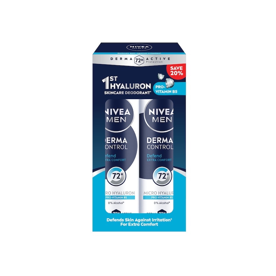 Deodorant Derma Control Defend Spray Twin Pack 2x150ml