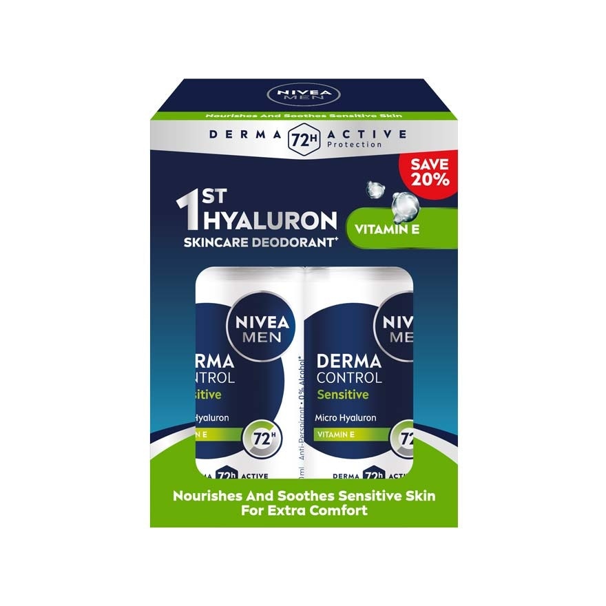 Derma Control Sensitive Roll On Twinpack 2x50ml