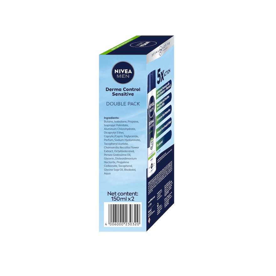 Deodorant Derma Control Sensitive Spray Twin Pack 2x150ml