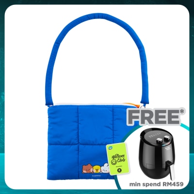 LINE FRIENDS Puffy Bag Blue 1s