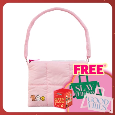LINE FRIENDS Puffy Bag Pink 1s