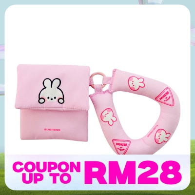 LINE FRIENDS Mini Puff Pouch Pink 1s