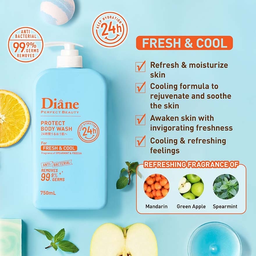 Perfect Beauty Protect Body Wash For Fresh & Cool 750ml