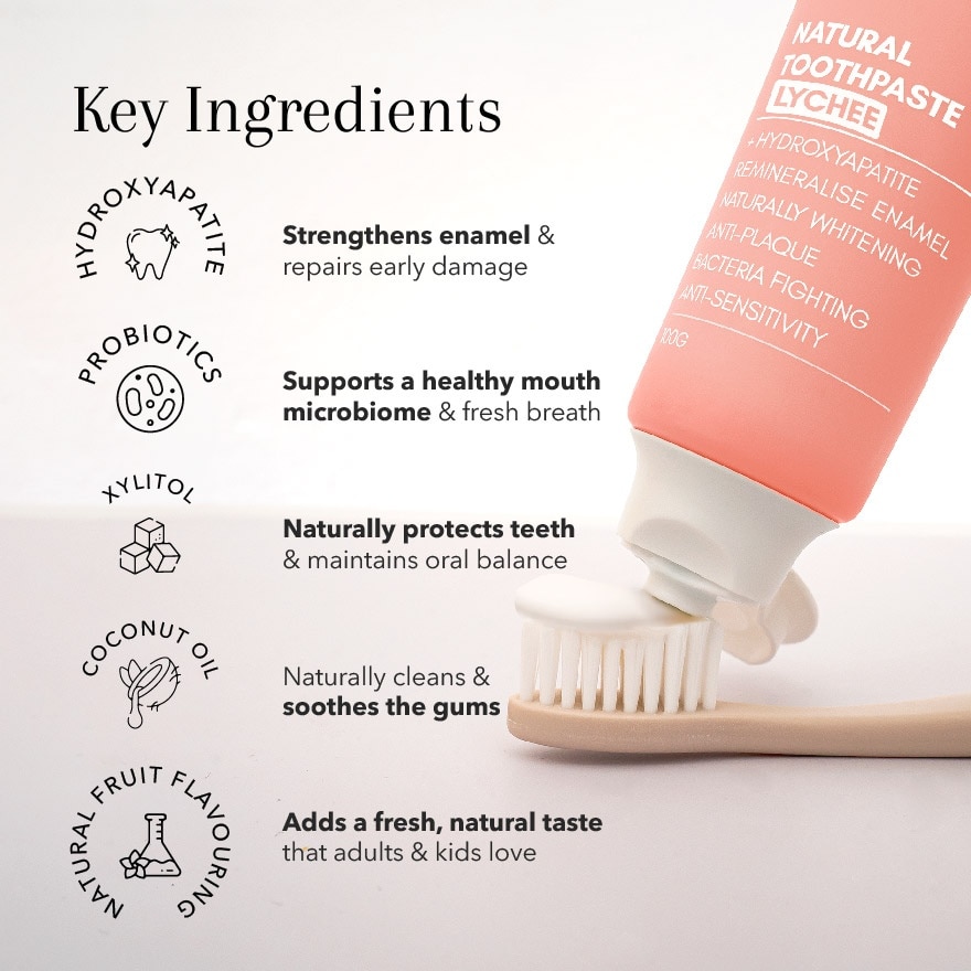 Natural Toothpaste Lychee 100g