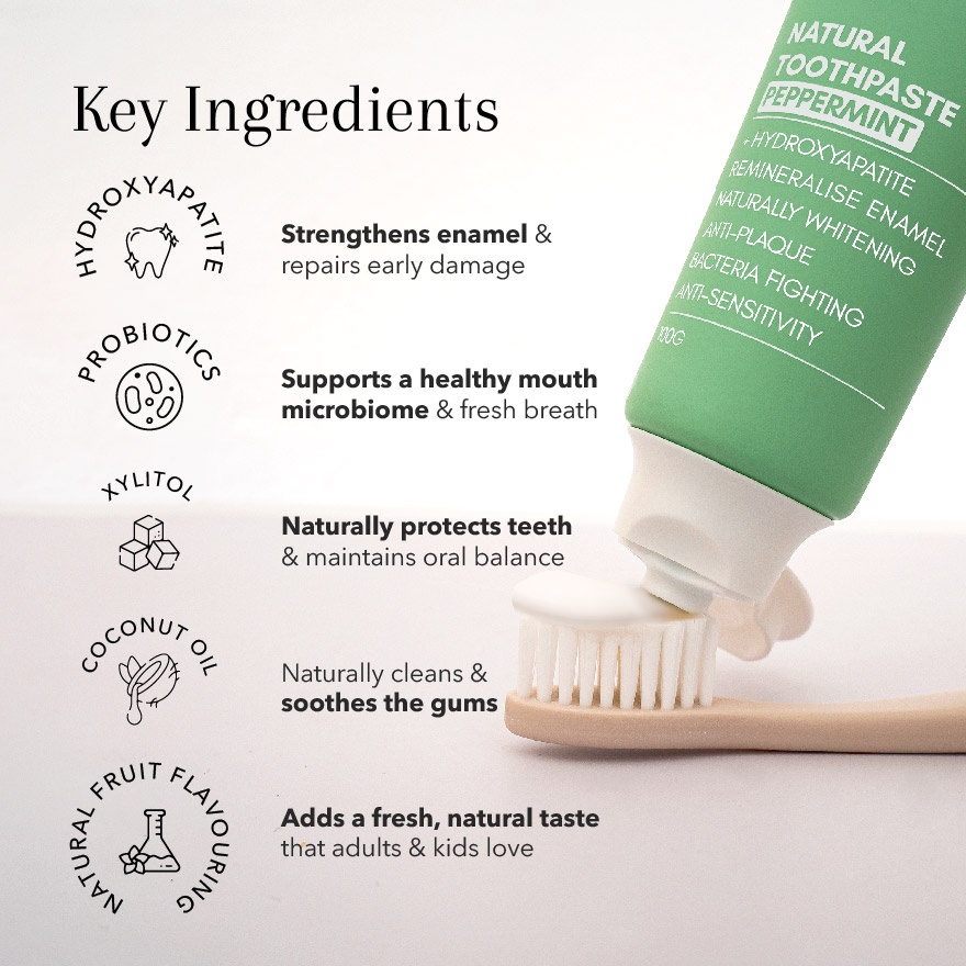 Natural Toothpaste Peppermint 100g image