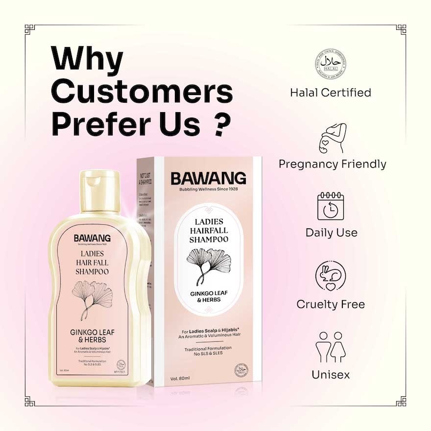[Not For Sale] Ladies Hair Fall Shampoo 80ml with Chinese Herbal Formulation