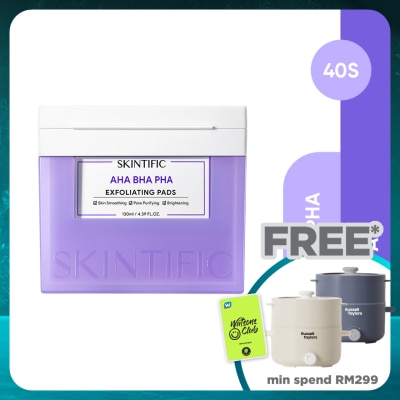 SKINTIFIC AHA BHA PHA Exfoliating Pads 130ml