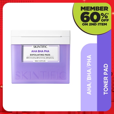 SKINTIFIC AHA BHA PHA Exfoliating Pads 130ml