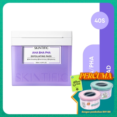 SKINTIFIC AHA BHA PHA Exfoliating Pads 130ml