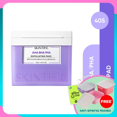 SKINTIFIC AHA BHA PHA Exfoliating Pads 130ml