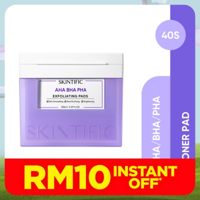 SKINTIFIC AHA BHA PHA Exfoliating Pads 130ml