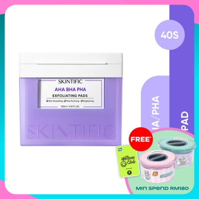 SKINTIFIC AHA BHA PHA Exfoliating Pads 130ml