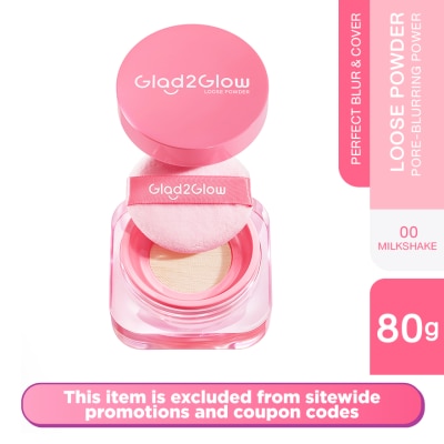 GLAD2GLOW - Perfect Blur & Cover Loose Powder 00 Milkshake