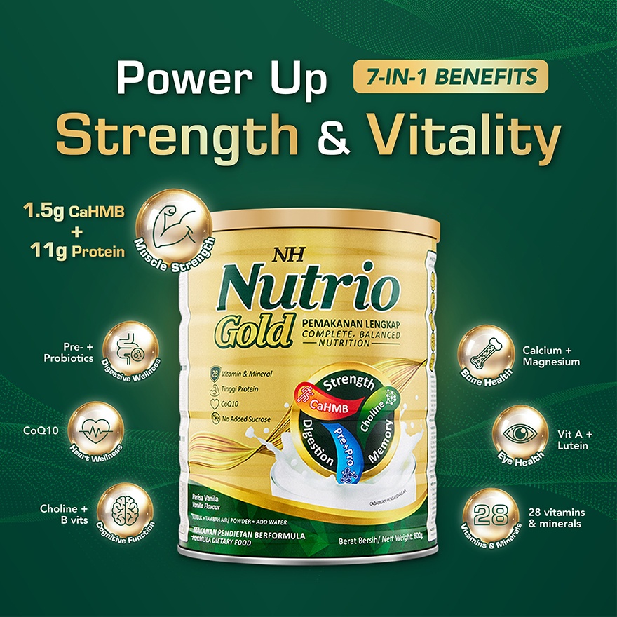 Nutrio Gold Complete Balanced Nutrition Drink 800g