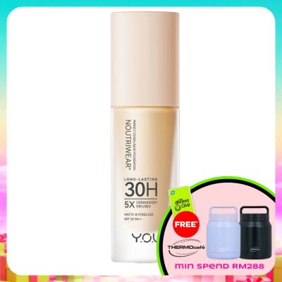 Y.O.U - Nourtriwear + Perfect Cover Velvet Liquid Foundation W703 Warm Ivory