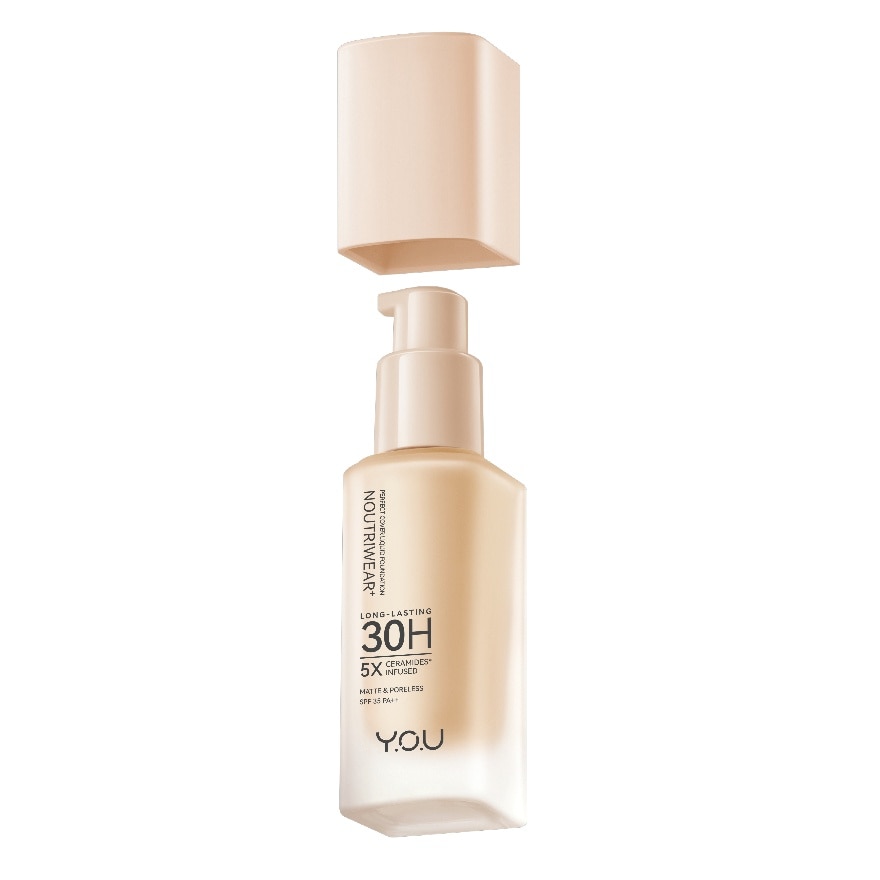 Nourtriwear + Perfect Cover Velvet Liquid Foundation W805 Yellow Beige