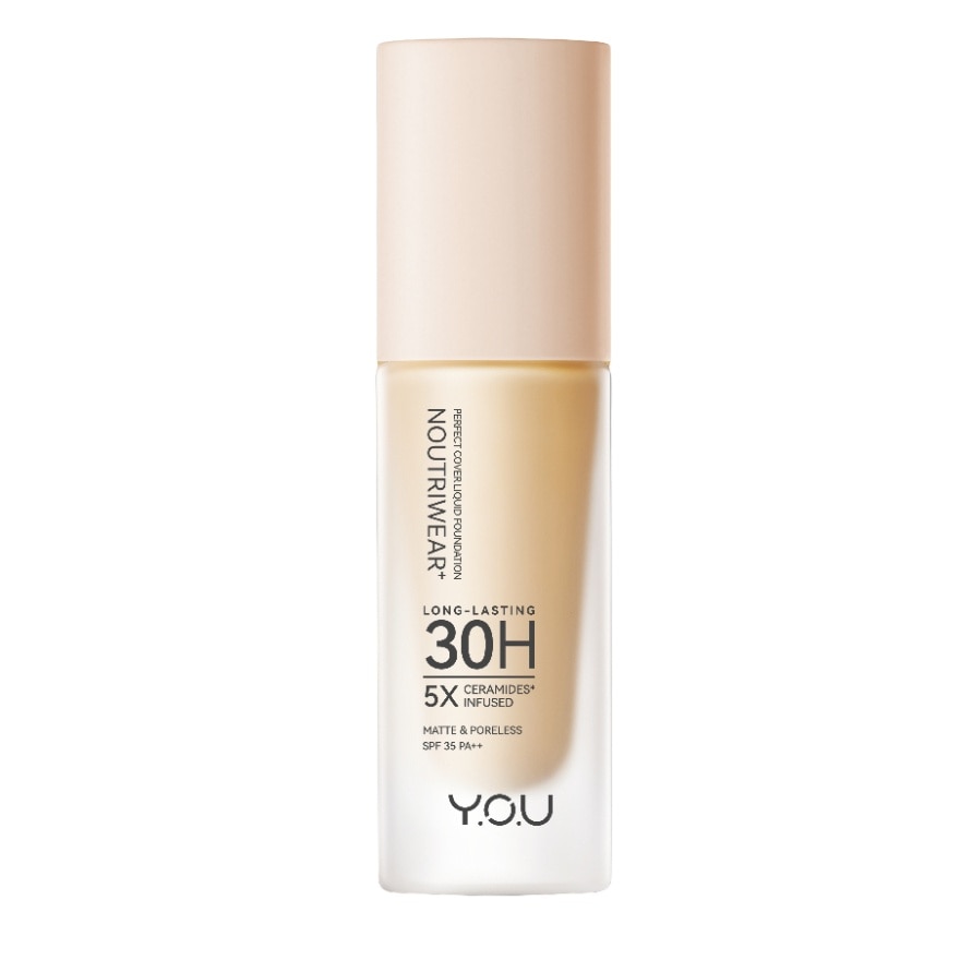 Nourtriwear + Perfect Cover Velvet Liquid Foundation W805 Yellow Beige