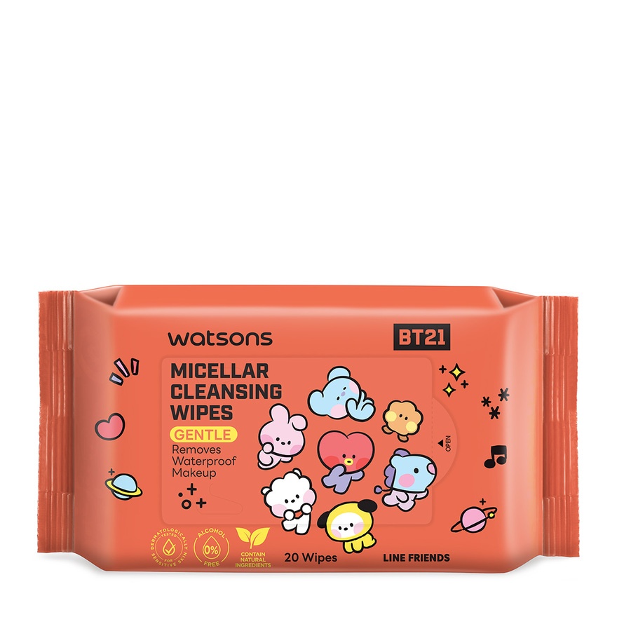 BT21 Micellar Facial Cleansing Wipes Gentle 20S image