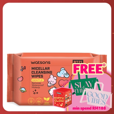 WATSONS BT21 Micellar Facial Cleansing Wipes Gentle 20S