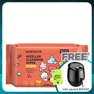 WATSONS BT21 Micellar Facial Cleansing Wipes Gentle 20S