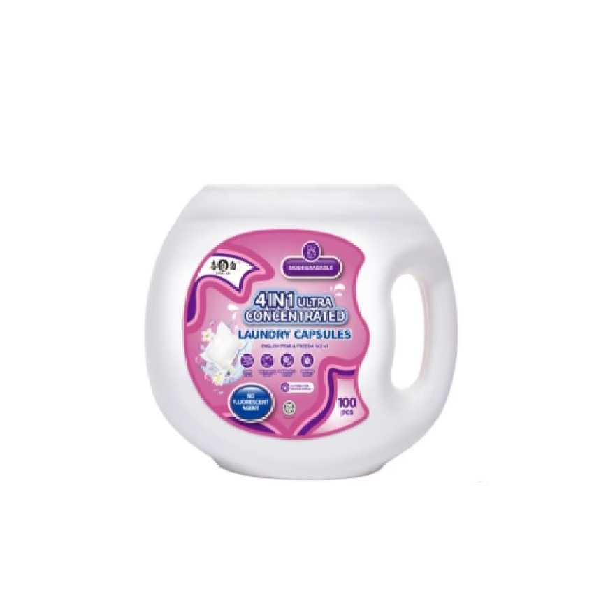 4 in 1 English Pear Super Laundry Capsule 100Pcs