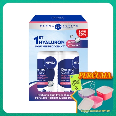 NIVEA - Female Deodorant Derma Control Bright Repair Roll On 150Mlx2