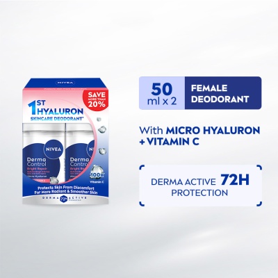 NIVEA - Female Deodorant Derma Control Bright Repair Roll On 150Mlx2