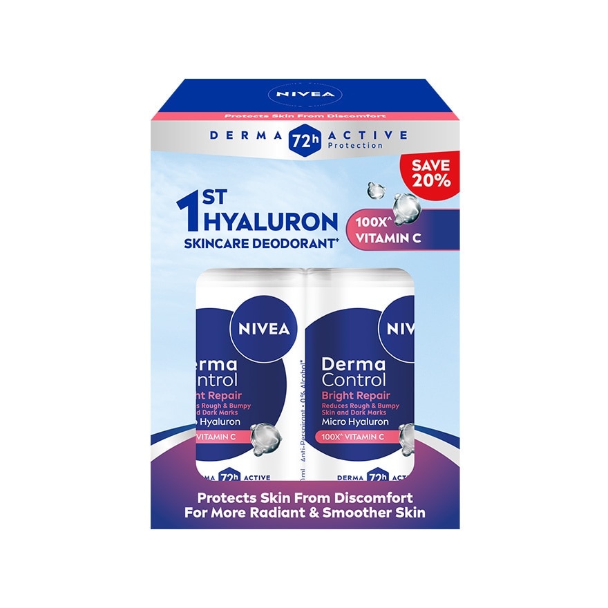 Female Deodorant Derma Control Bright Repair Roll On 150Mlx2