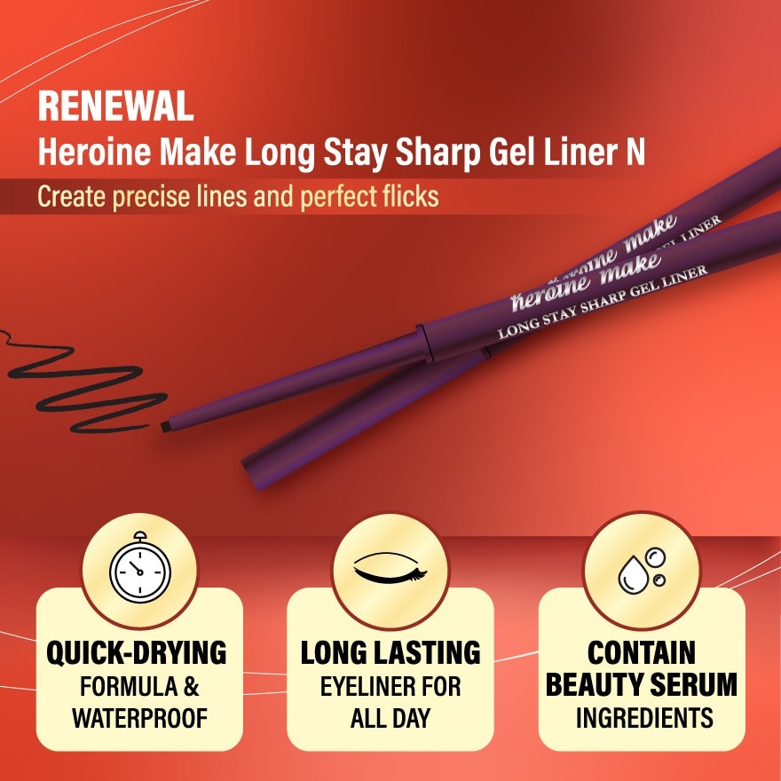 Heroine Make Long Stay Sharp Gel Liner N #01 Black