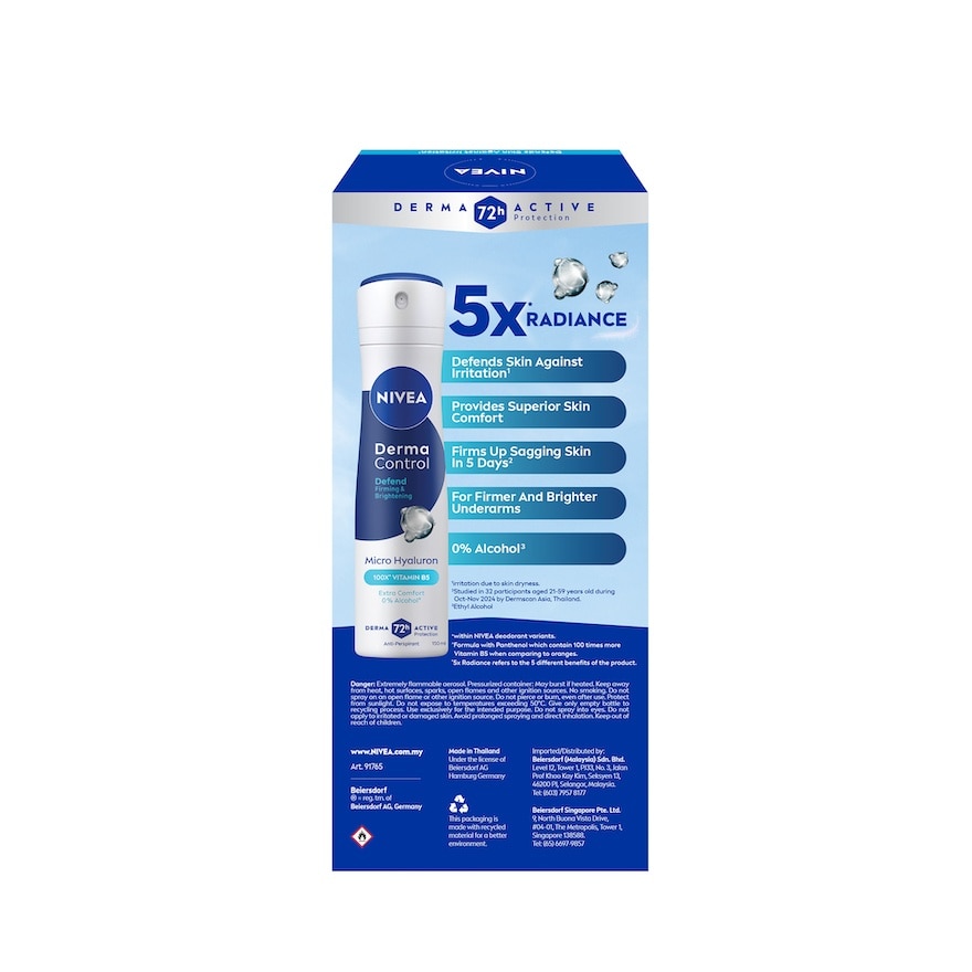 Deodorant Derma Control Defend Spray 150mlx2