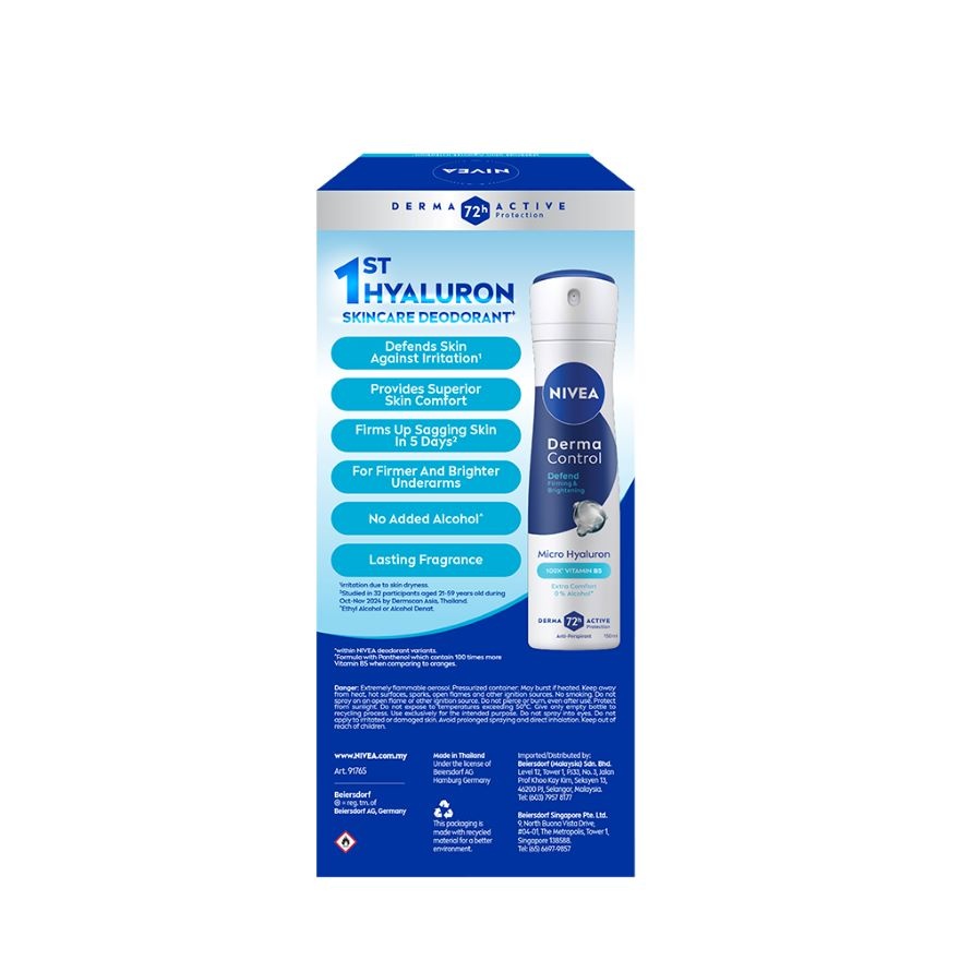Deodorant Derma Control Defend Spray 150mlx2
