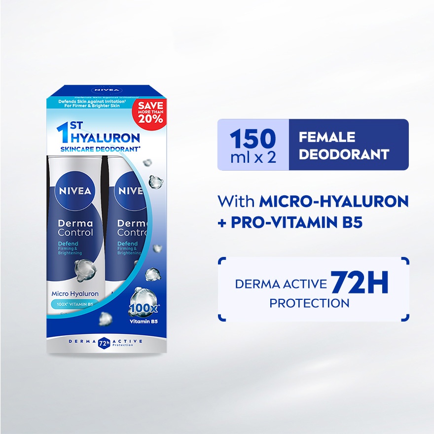 Deodorant Derma Control Defend Spray 150mlx2