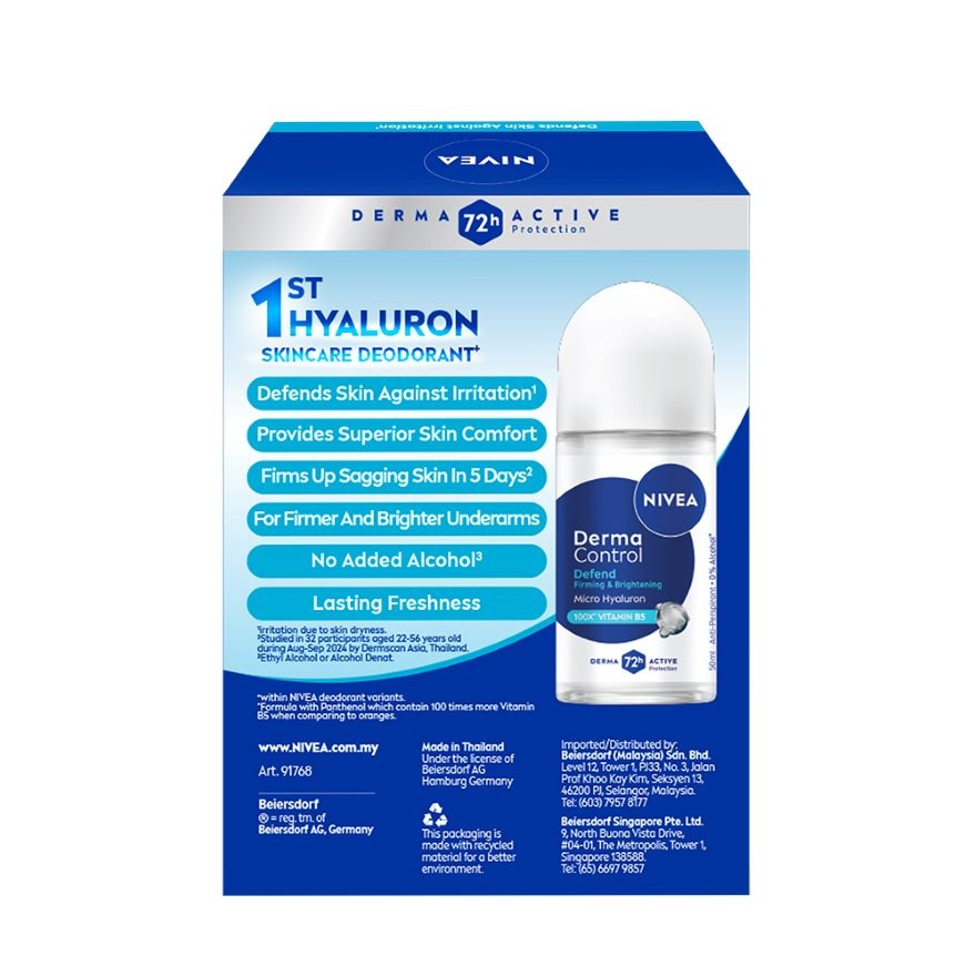 Deodorant Derma Control Defend Roll On 50mlx2